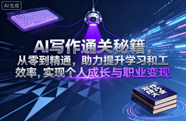 AI写作通关秘籍,从零到精通,助力提升学习和工作效率,实现个人成长与职业变现-焱冰网创资源库