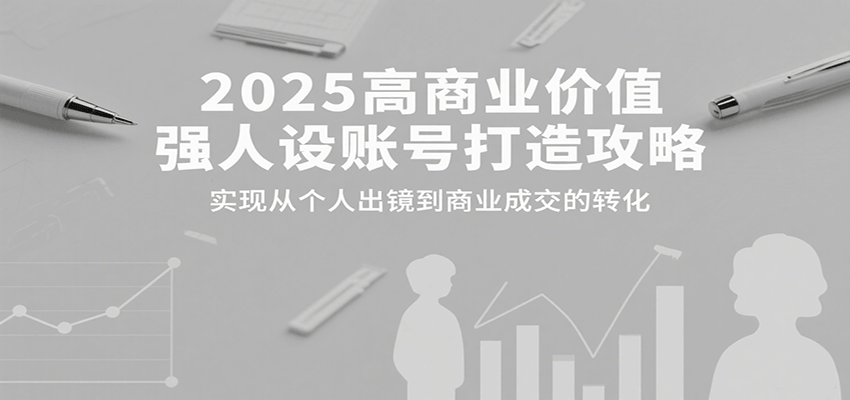 2025高商业价值强人设账号打造攻略,实现从个人出镜到商业成交的转化-焱冰网创资源库