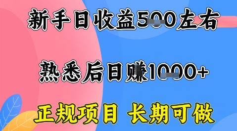 全年可变现项目，收益高无门槛，正规项目，长期可做，一天收益1k+一台电脑在家创业【揭秘】-焱冰网创资源库