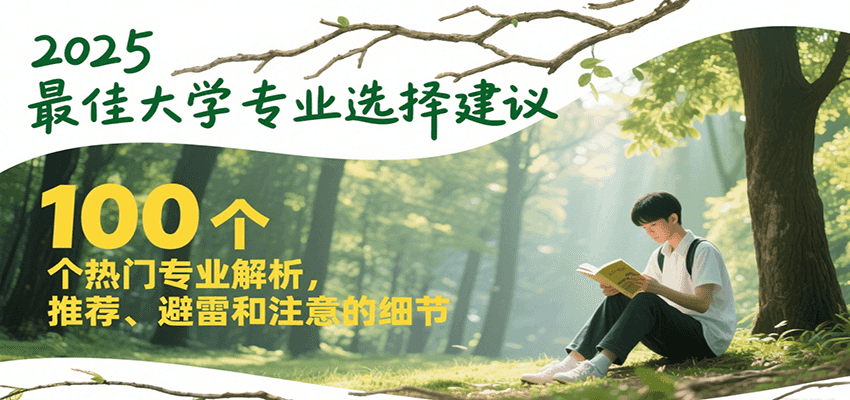 2025最佳大学专业选择建议,100个热门专业解析,推荐、避雷和注意的细节-焱冰网创资源库