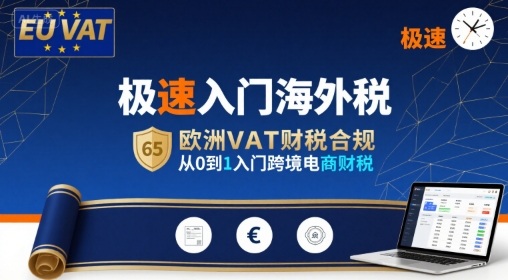 极速入门海外税,欧洲VAT财税合规,从0到1入门跨境电商财税-焱冰网创资源库