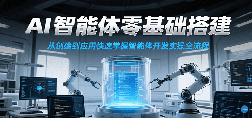 AI智能体零基础搭建实操课，从创建到应用快速掌握智能体开发全流程！-焱冰网创资源库