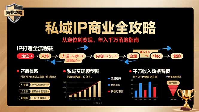 私域IP商业全攻略,从定位到变现,年入千万落地指南-焱冰网创资源库