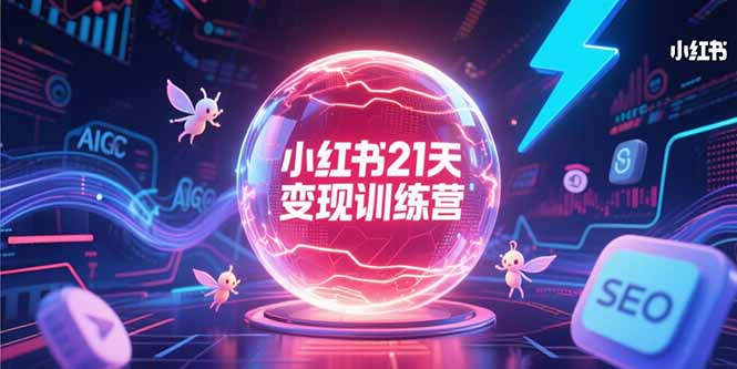 小红书21天变现训练营，AIGC工具高效应用，SEO优化核心技巧-焱冰网创资源库