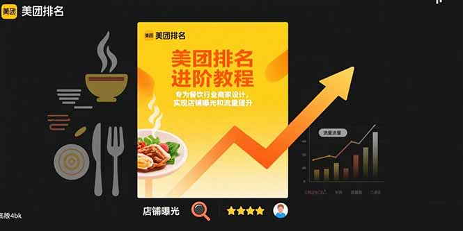 美团排名进阶教程:专为餐饮行业商家设计,实现店铺曝光和流量提升-焱冰网创资源库