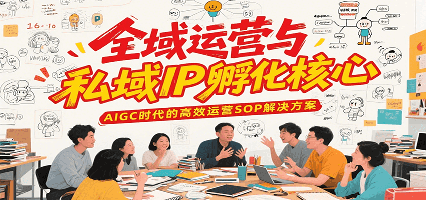 全域运营与私域IP孵化核心，AIGC时代的高效运营SOP解决方案-焱冰网创资源库