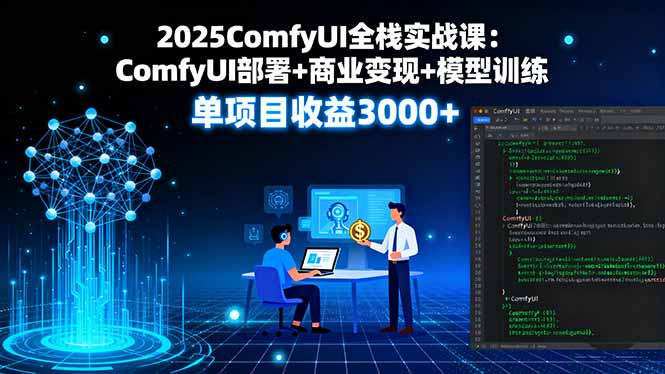 2025ComfyUI全栈实战课:ComfyUI部署+商业变现+模型训练,单项目收益3000+-焱冰网创资源库