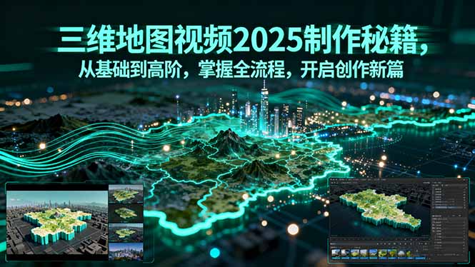 三维地图视频2025制作秘籍,从基础到高阶,掌握全流程,开启创作新篇-焱冰网创资源库