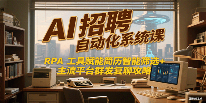 图片[1]-AI招聘自动化系统课，RPA工具赋能简历智能筛选+主流平台群发复聊全攻略-焱冰网创资源库