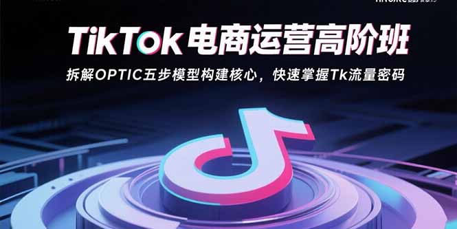 TikTok电商运营高阶班:拆解OPTIC五步模型构建核心,快速掌握Tk流量密码-焱冰网创资源库