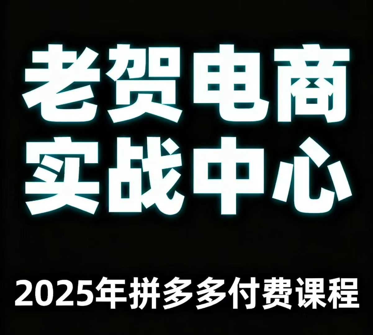 老贺电商2025年拼多多付费课程,用通俗易懂的方法告诉你多多怎么玩-焱冰网创资源库