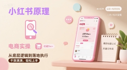 小红书原理以及详细实操流程,小红书电商教程-焱冰网创资源库