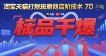 淘宝天猫打爆班原创高阶技术第70期:标品干爆-焱冰网创资源库