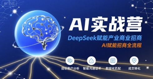 AI实战营：DeepSeek赋能产业商业招商，AI赋能招商全流程-焱冰网创资源库