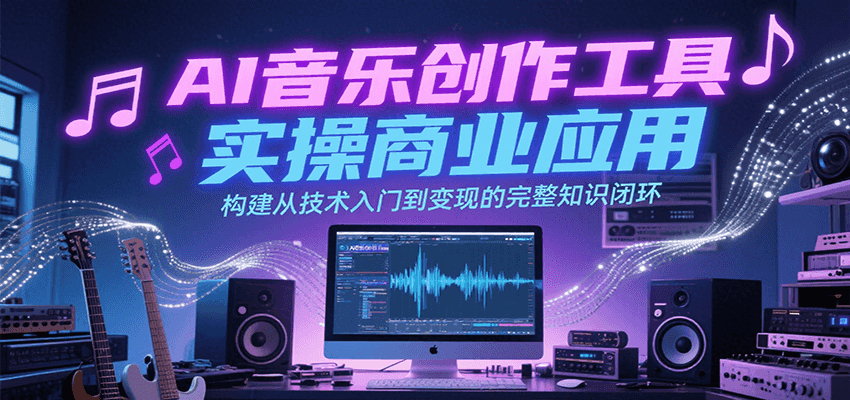 AI音乐创作工具实操商业应用，构建从技术入门到变现的完整知识闭环-焱冰网创资源库