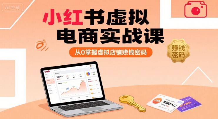 小红书虚拟电商实战课，从0掌握虚拟店铺賺钱密码(更新)-焱冰网创资源库