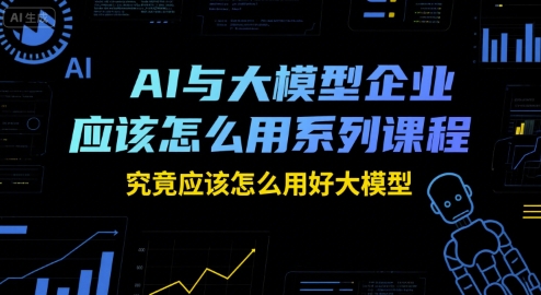 AI与大模型企业应该怎么用系列课程,究竟应该怎么用好大模型-焱冰网创资源库