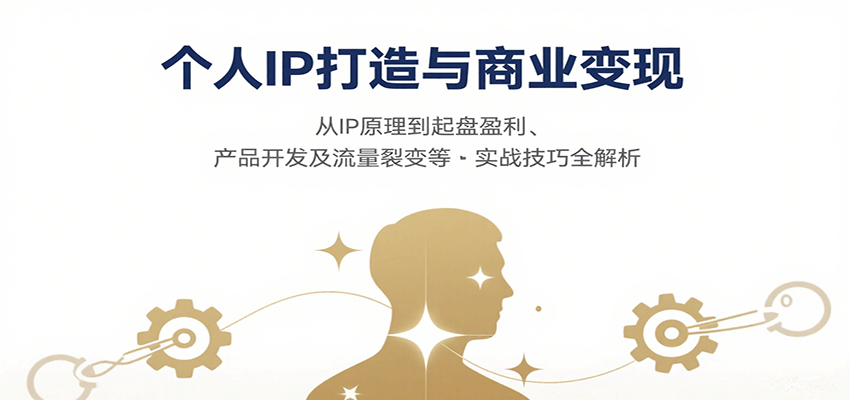 个人IP打造与商业变现,从IP原理到起盘盈利、产品开发及流量裂变等实战技巧全解析-焱冰网创资源库