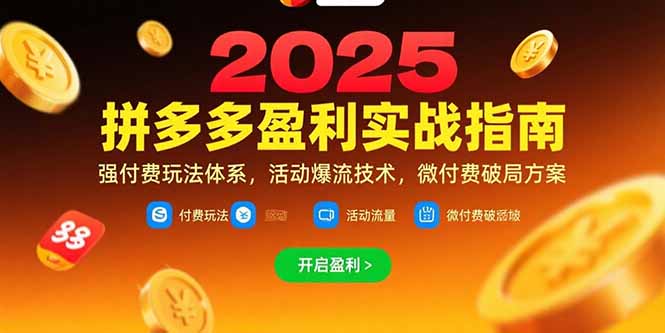 拼多多盈利实战指南,强付费玩法,活动爆流技术,微付费破局方案(更新7月-焱冰网创资源库